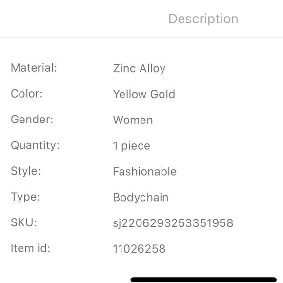 Sexy Ring Body Chain Golden - Picture 4 of 6